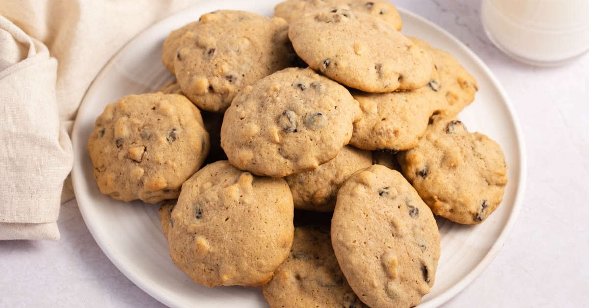 Warm and Chewy Homemade Applesauce Cookies with Raisins