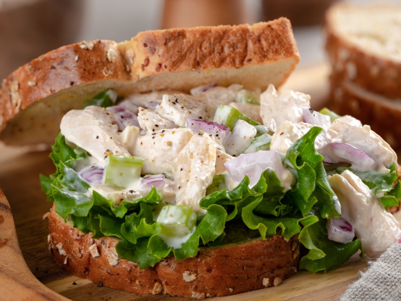 Chicken  Salad Sandwich With Lettuce