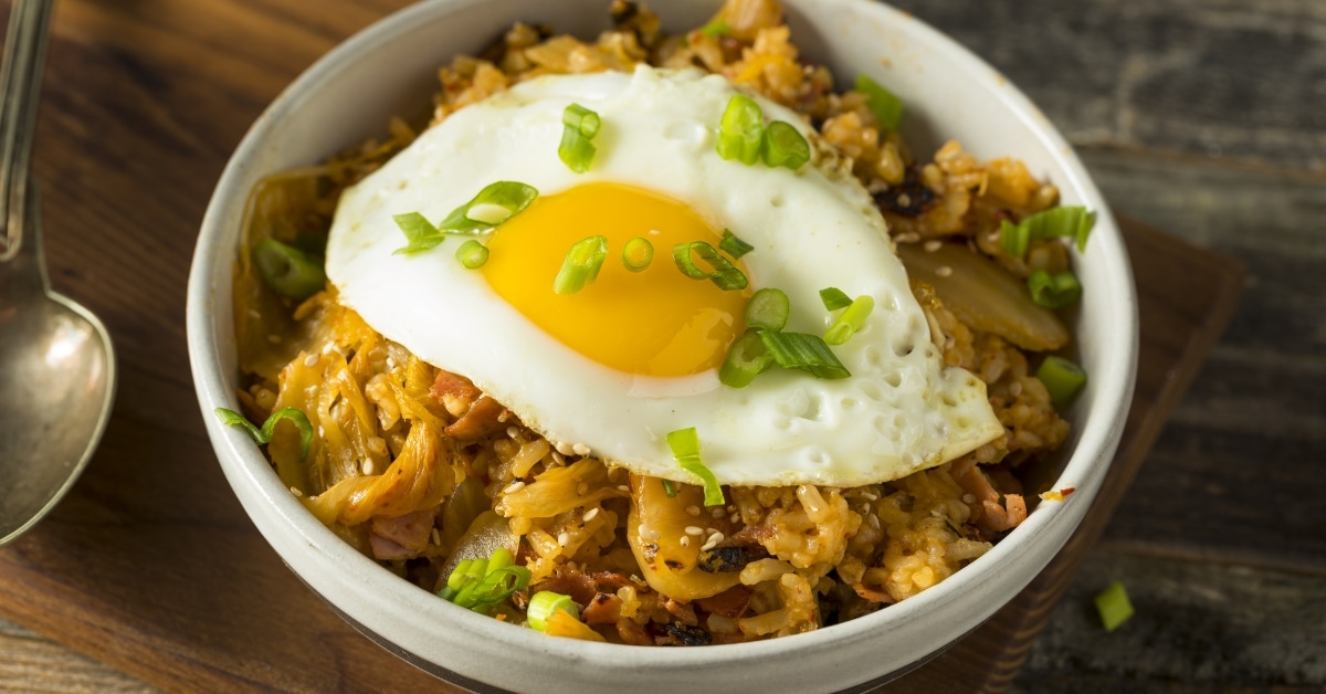 Homemade Fried Rice with Egg and Green Onions