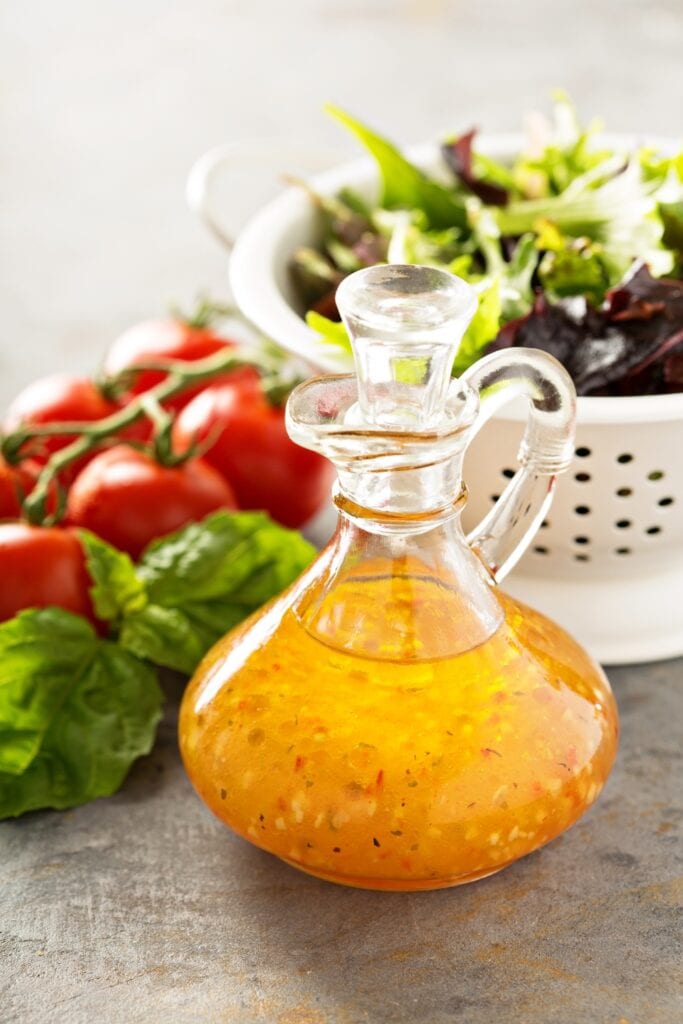 Low-Sodium Vinaigrette in a Glass Bottle