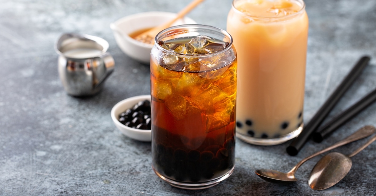 Milk Bubble Tea with Tapioca Pearls