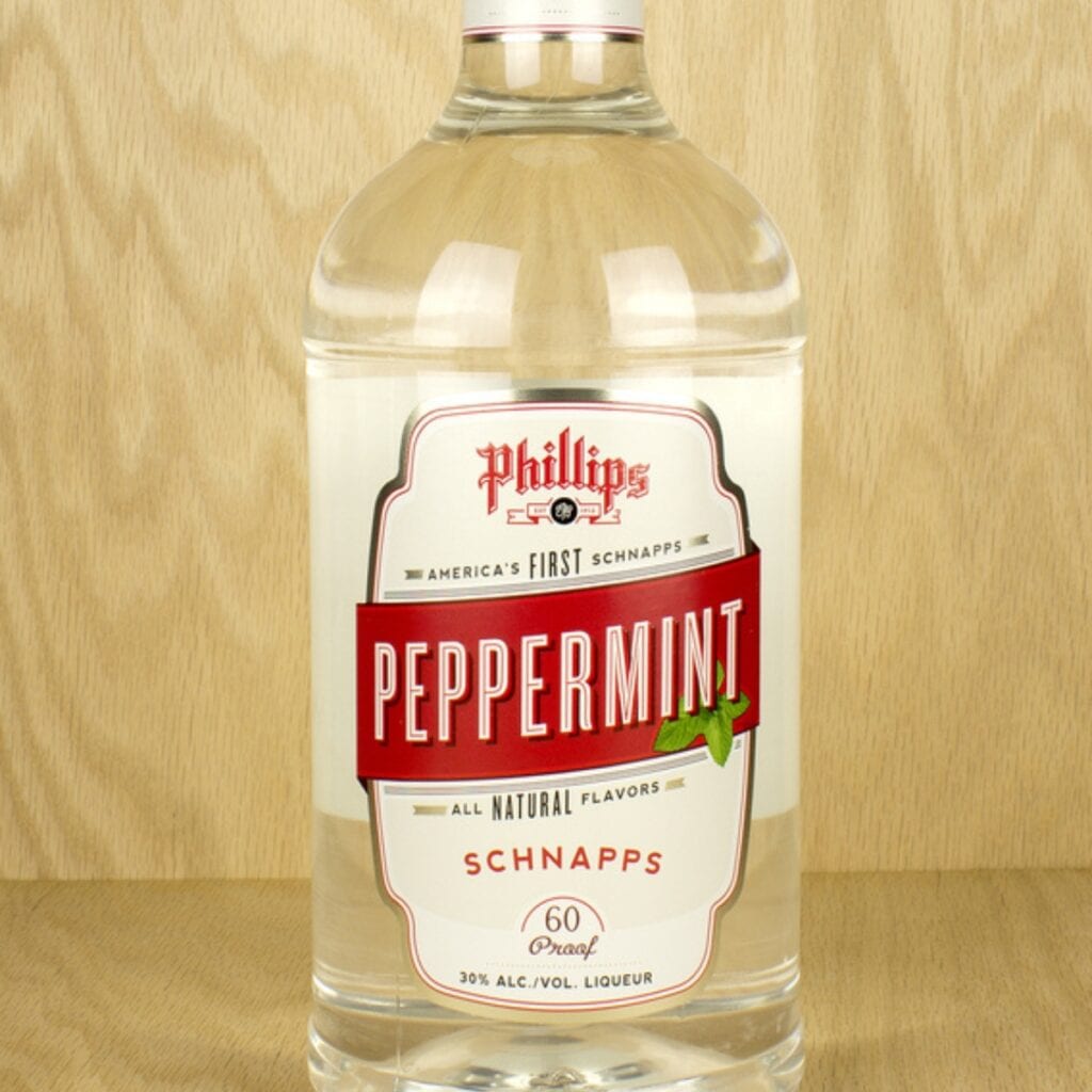 Bottle of Peppermint Schnapps