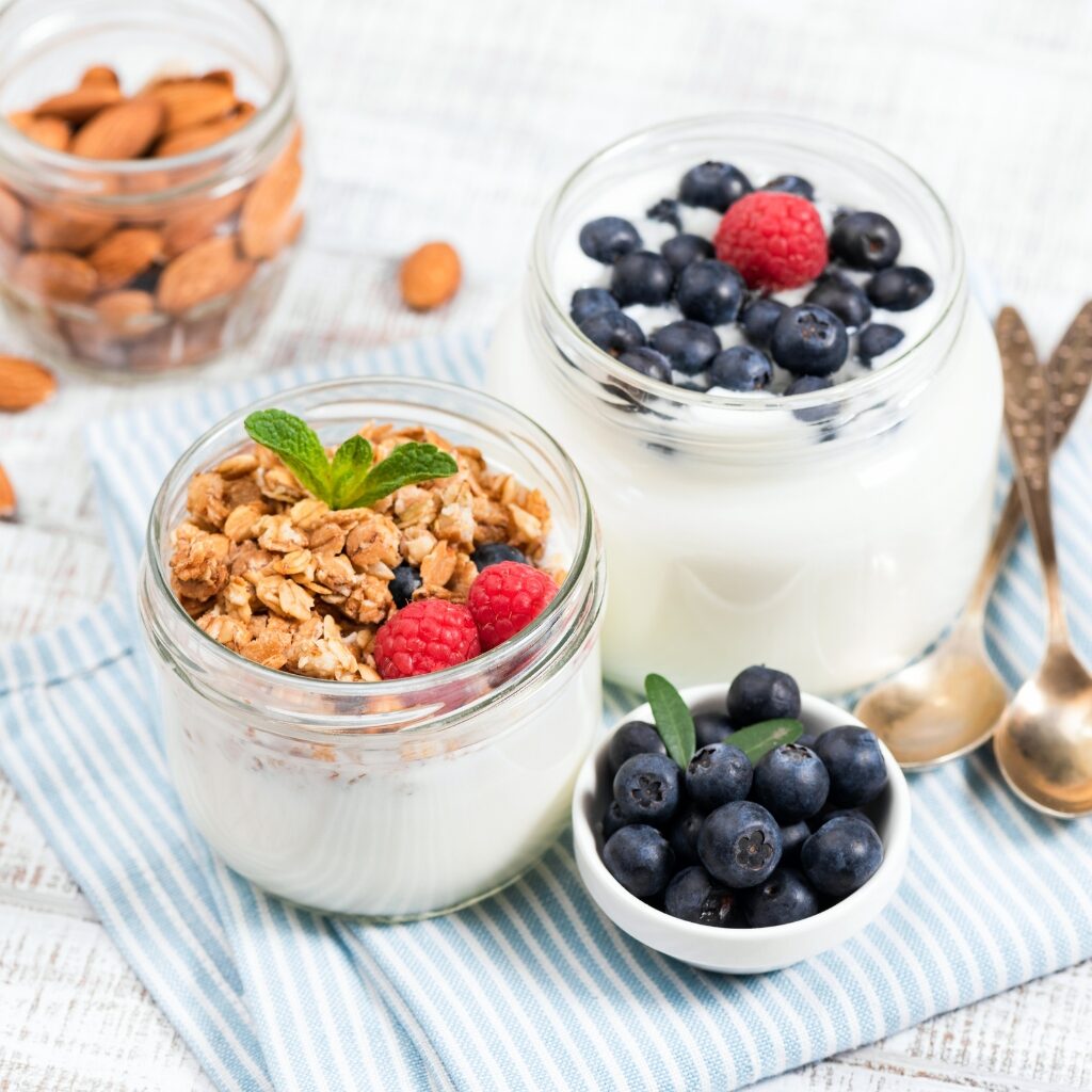 Can You Freeze Yogurt? (Yes! Here's How.): Yogurt in Jars with Berries and Granola