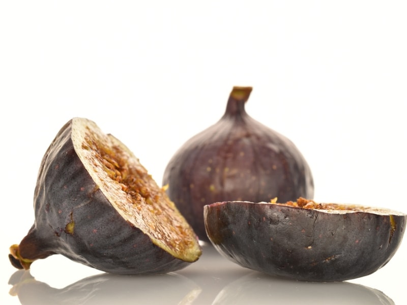 Whole and Cut into Half Capri Figs