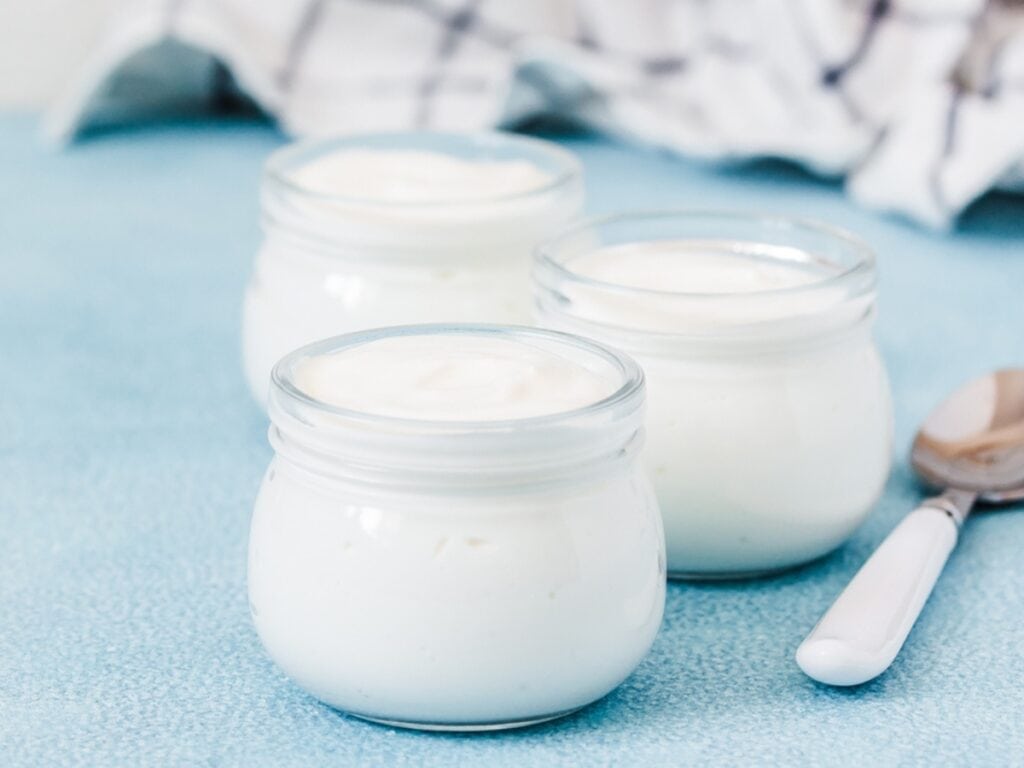 Three Small Jars of Dairy-Free Yogurt