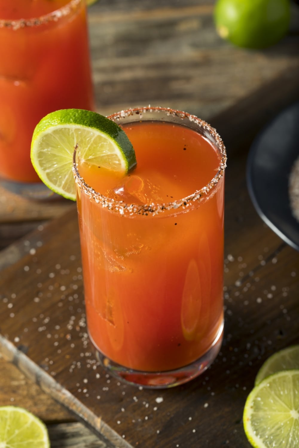 Homemade Bozy Michelada in a Shot Glass