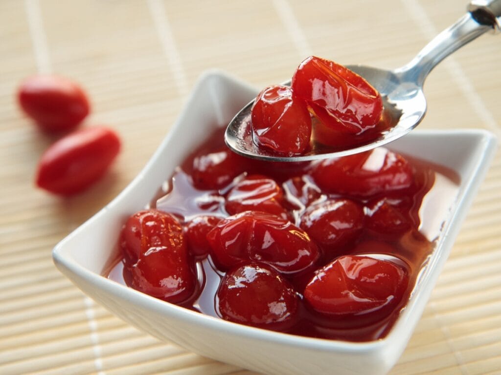 Tomato Jam in a Small Bowl