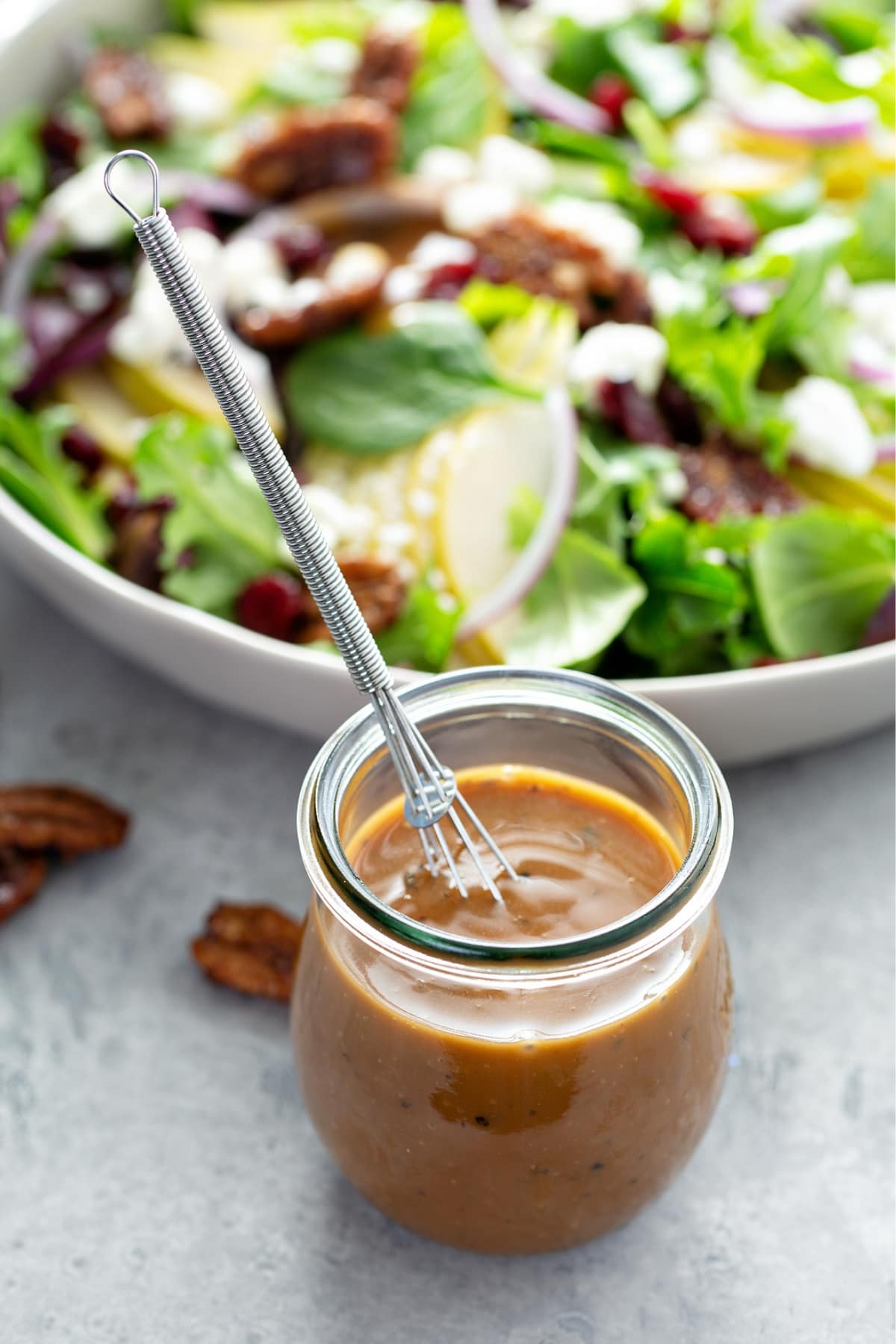 Balsamic Vinaigrette and Plate of Salad