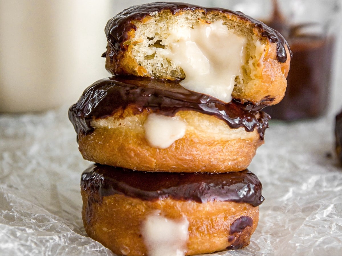 Dripping Cream Boston Doughnuts