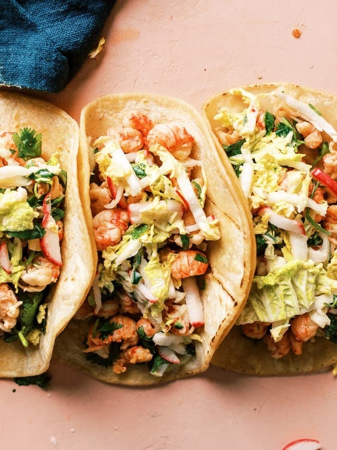 Cilantro Lime Lobster Tacos With Spicy Citrus Slaw