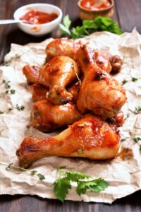 Homemade Chicken Leg Drumsticks with BBQ Sauce