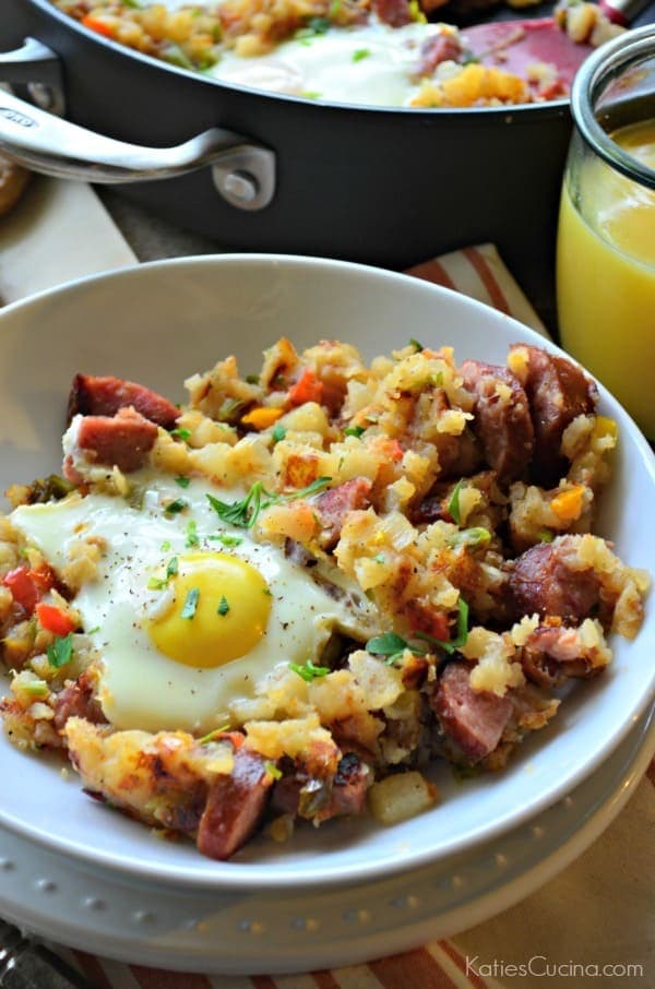 Kielbasa Breakfast Skillet with Eggs