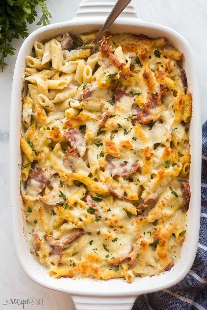 Turkey Kielbasa Pasta Bake