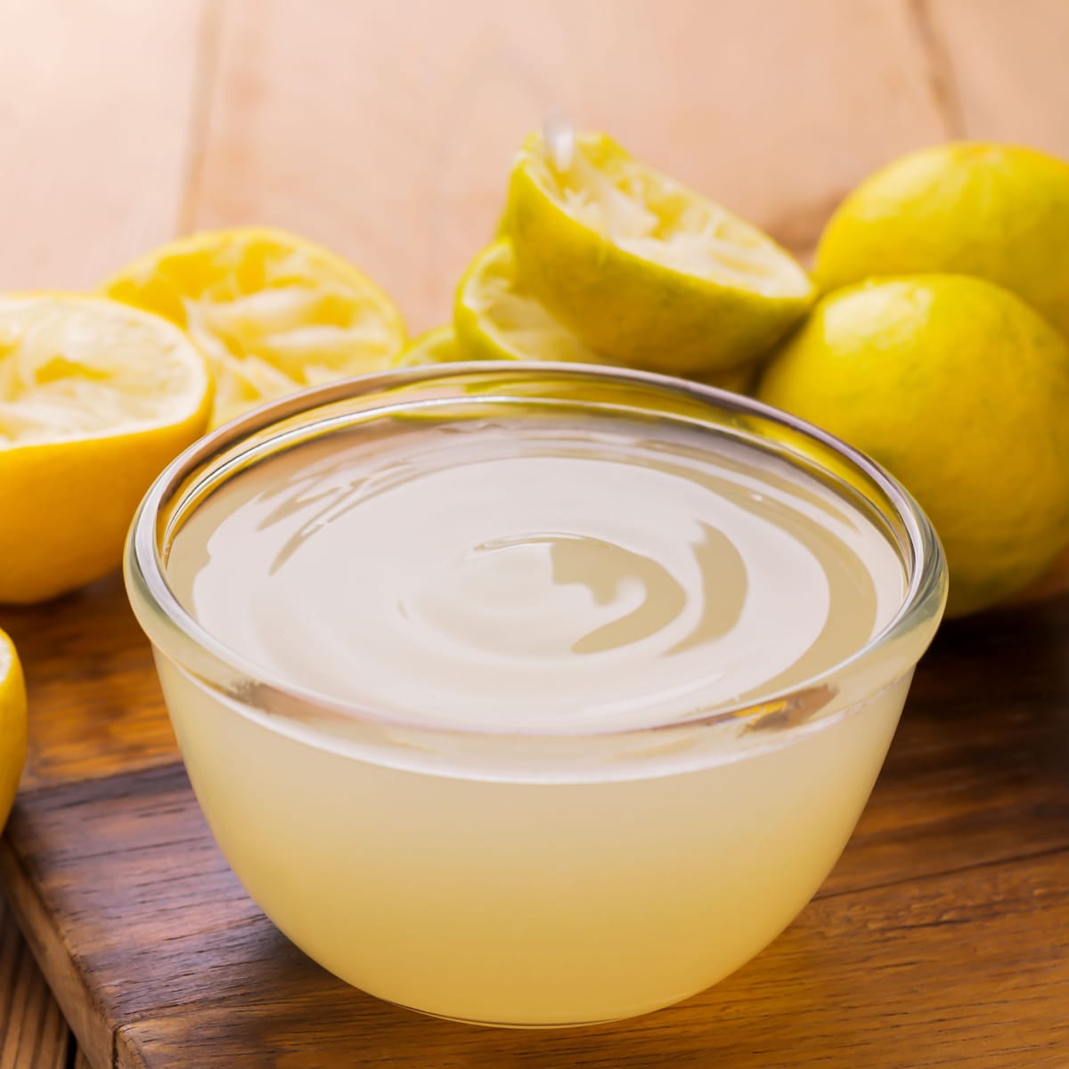 Freshly Squeeze Lime Juice on a Small Glass Bowl