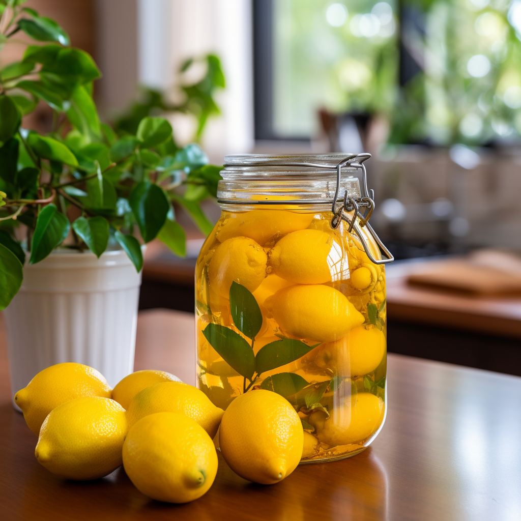 Preserved lemons in a jar