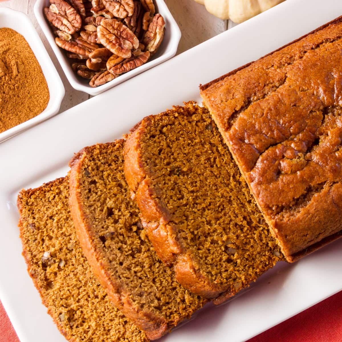 Fresh Baked Sliced Downeast Maine Pumpkin Bread