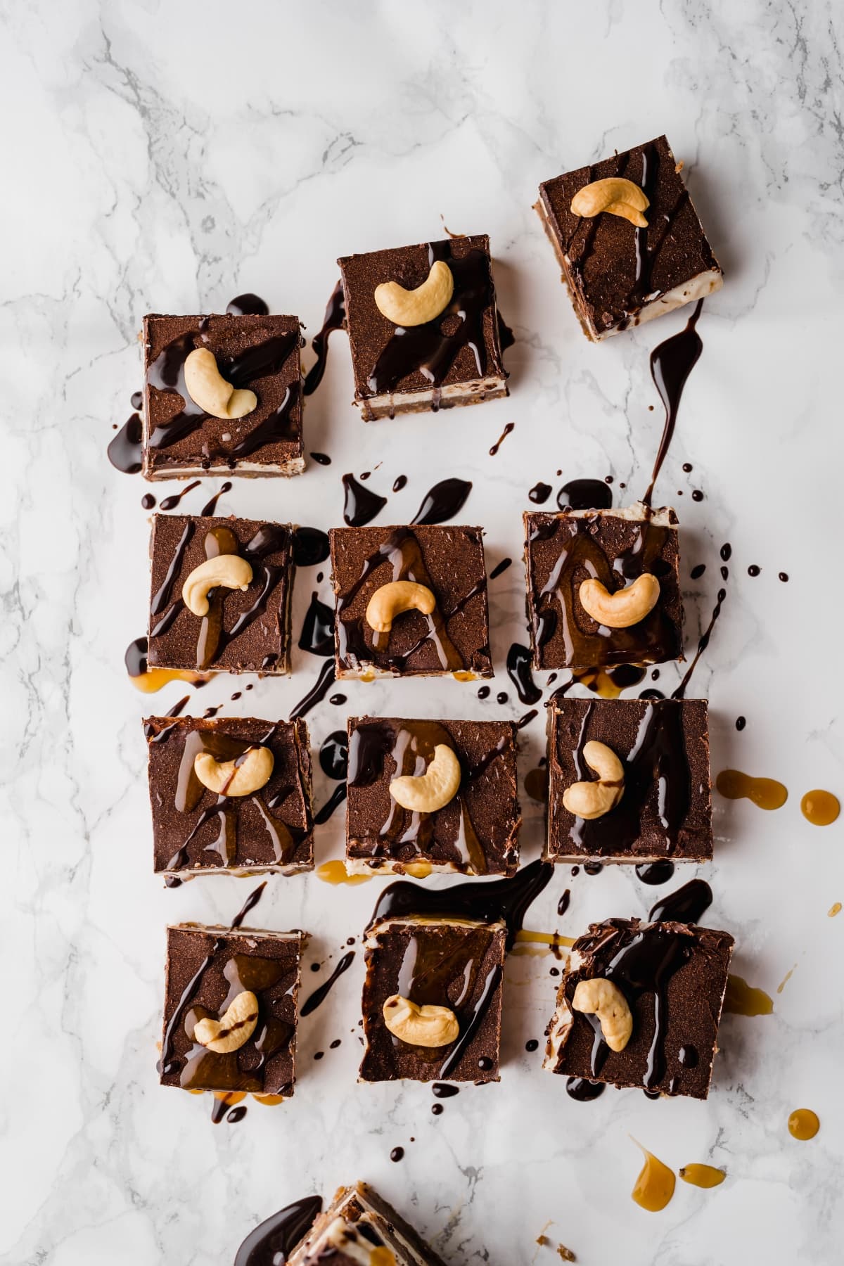 Homemade No-Bake Chocolate Fudge with Cashew Nuts