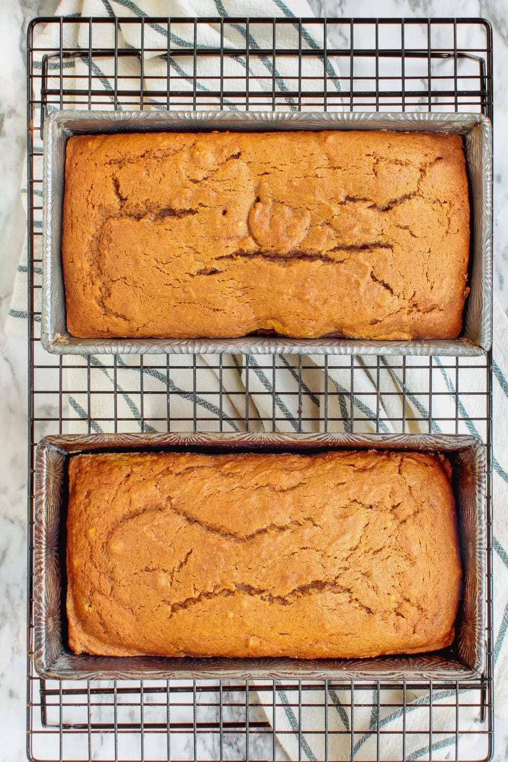 Fresh Baked Pumpkin Bread on a Molding Pan