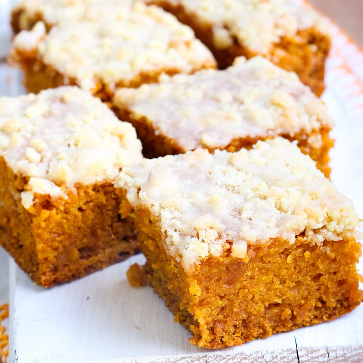 Sliced pumpkin bread. 