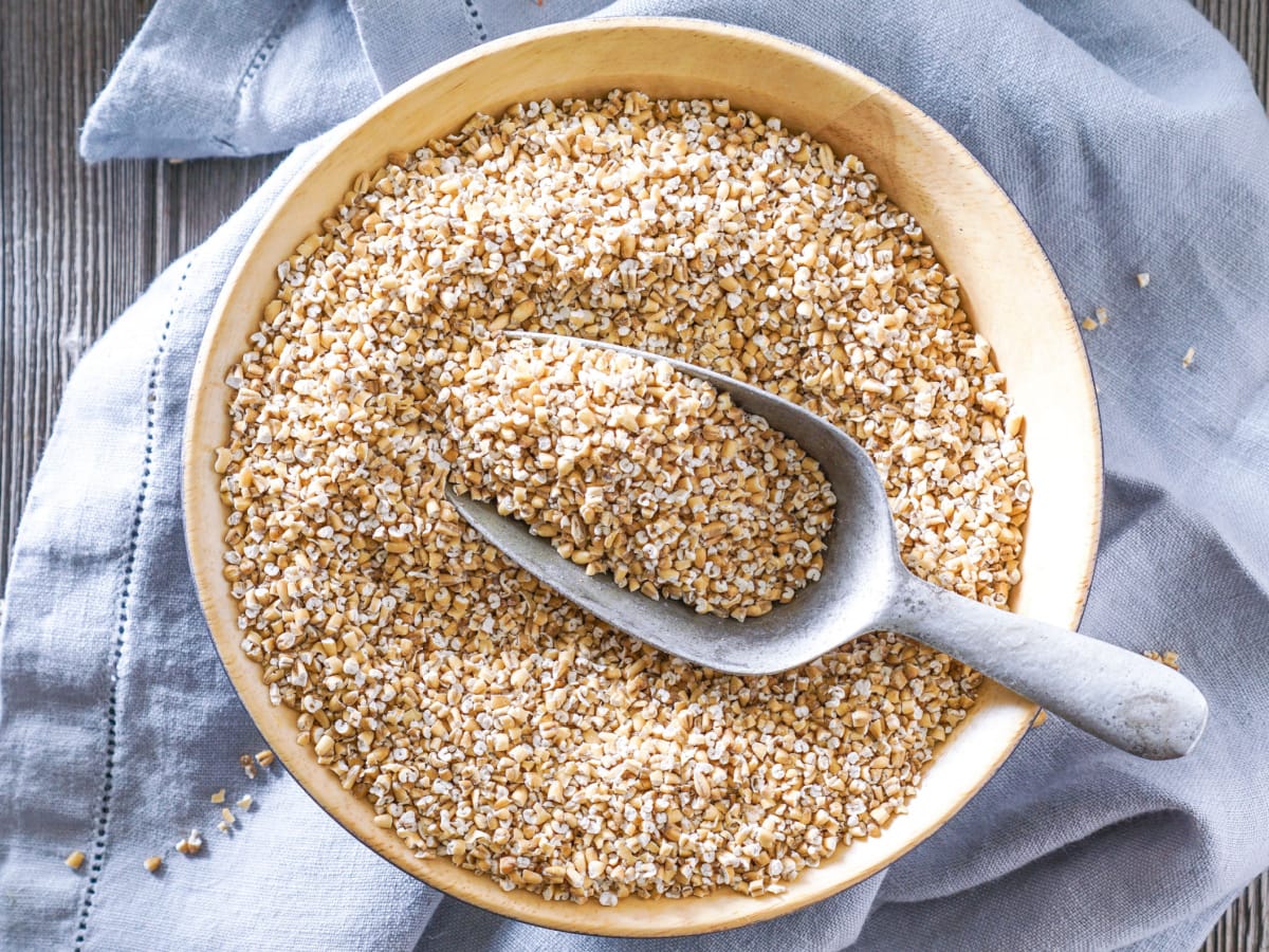 Raw Organic Gluten-free Steel Cut Oats in a Bowl