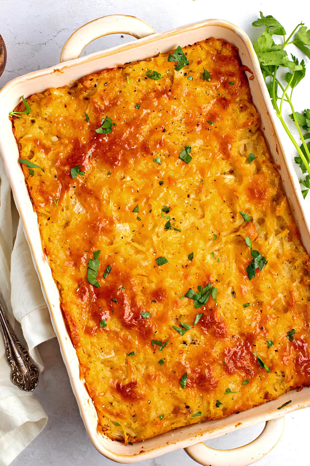 Cheesy and Creamy Hashbrown Casserole