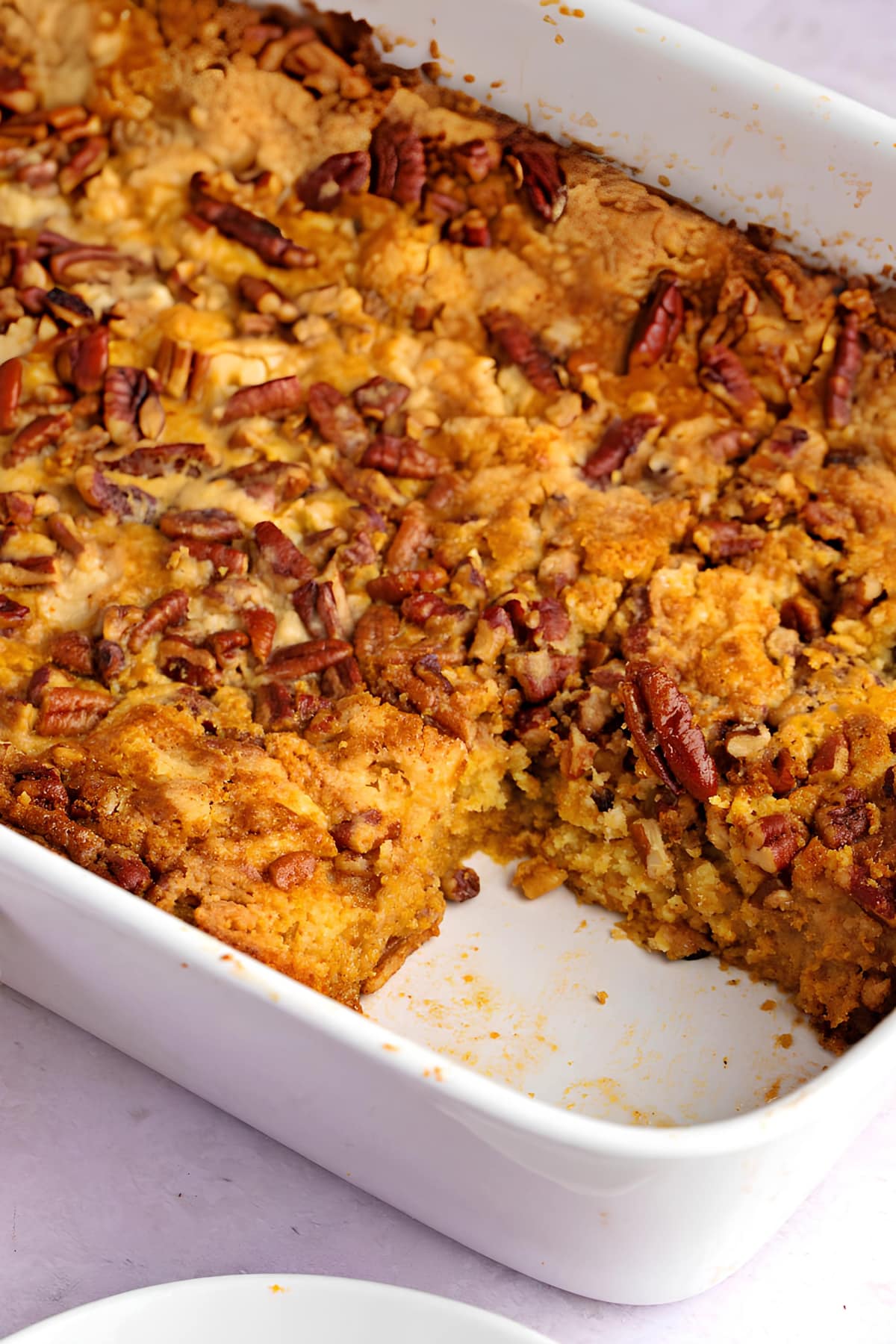 Homemade Pumpkin Pie Crunch Casserole with Pecan Nuts