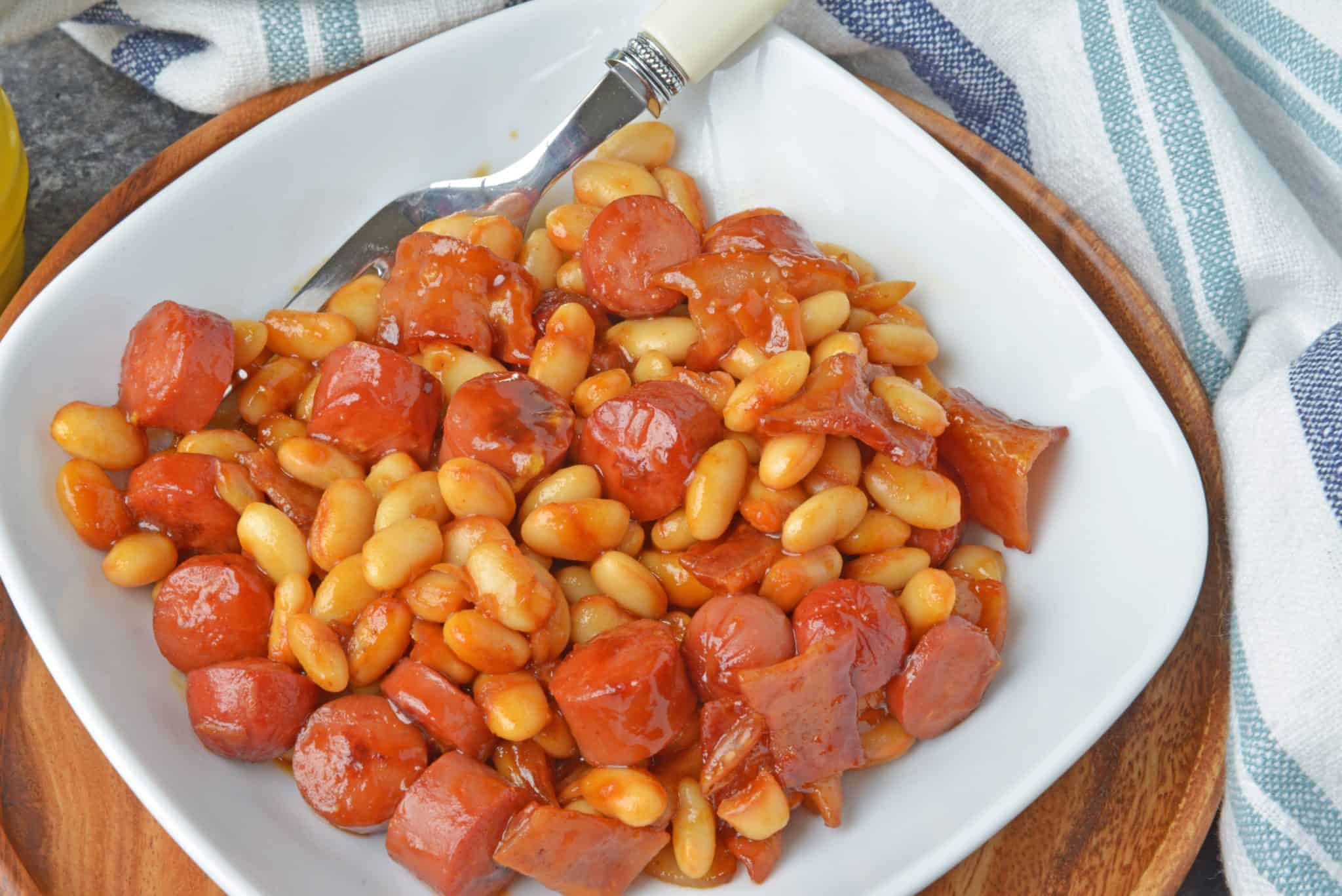 Savory Homemade Franks and Beans with Sausage