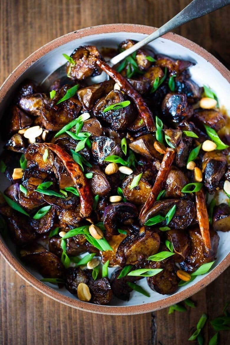 Chinese Eggplant with Spices and Szechuan Sauce