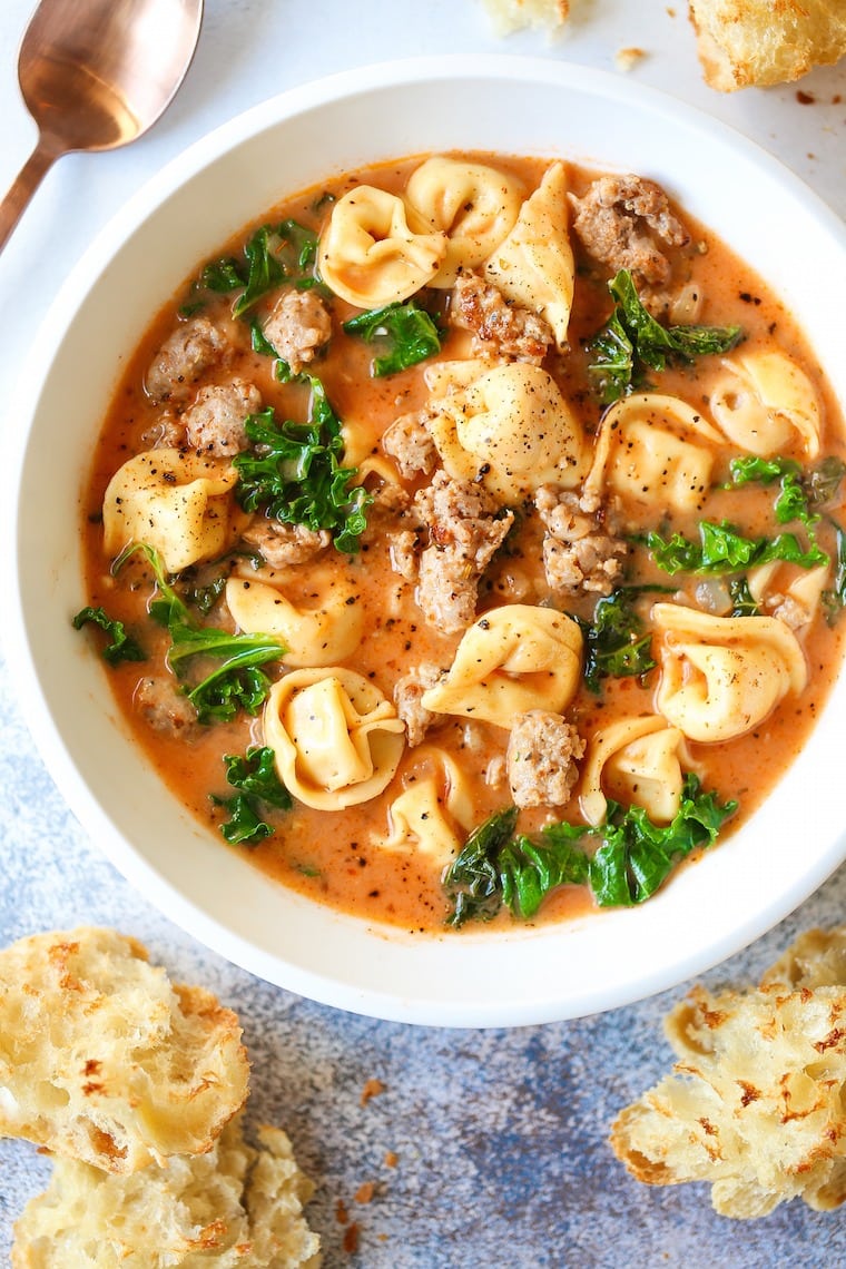 Bowl of Tortellini Soup 