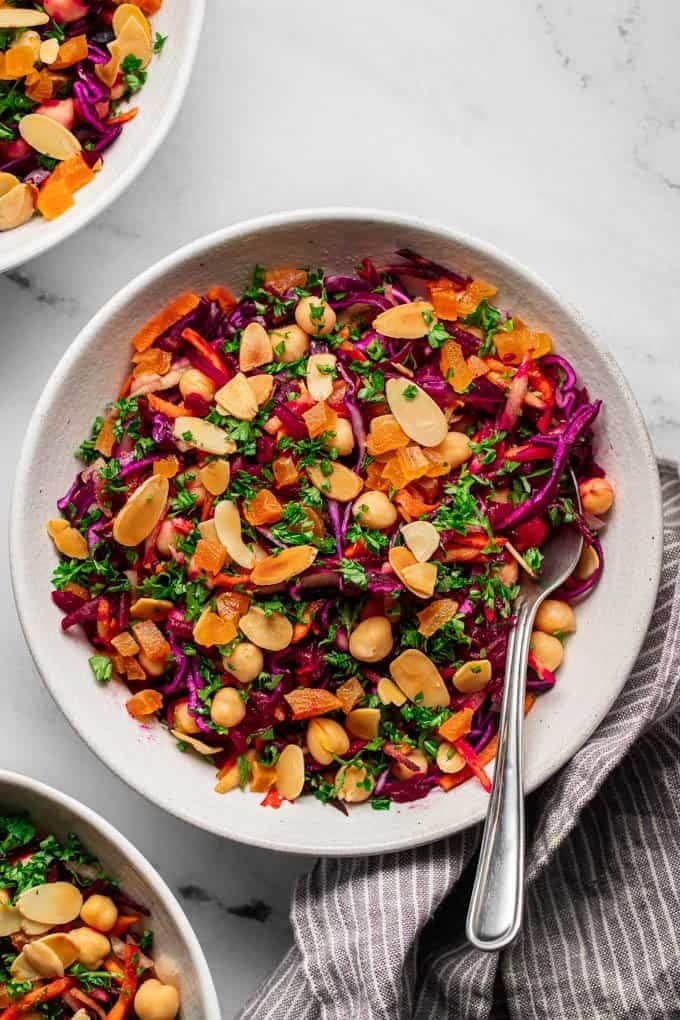 Winter beetroot and carrot salad 