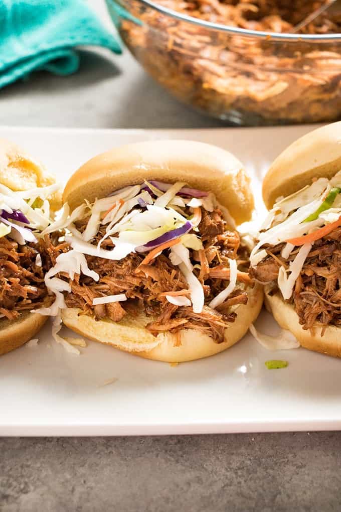 Homemade Pulled Pork Sandwich with Coleslaw