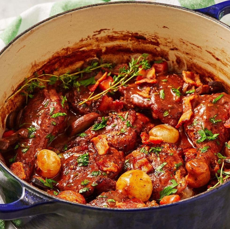 Coq Au Vin in a pot. 