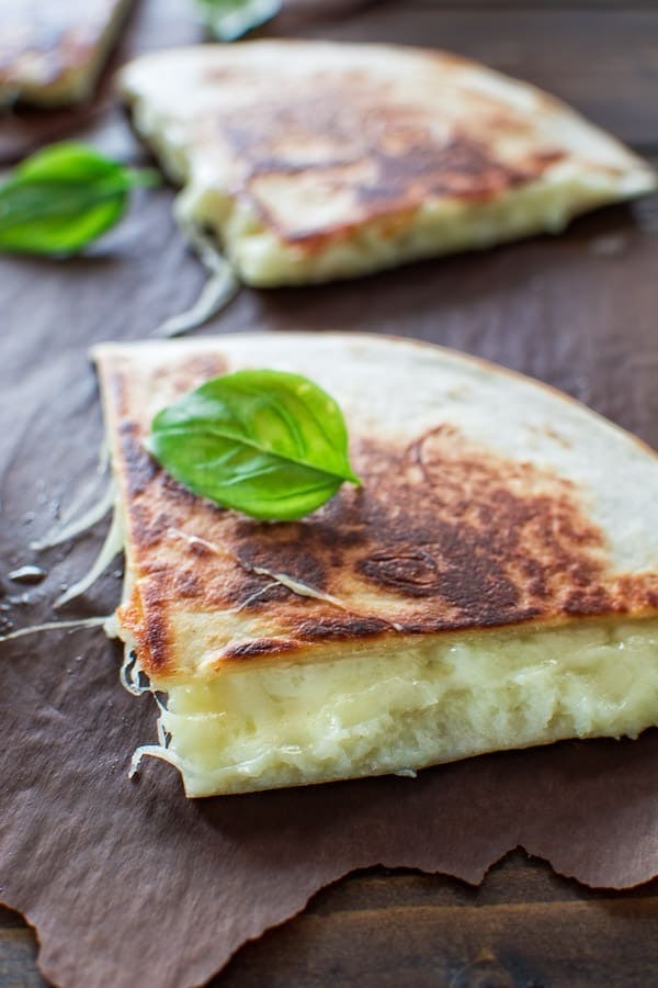 Quesadilla with mashed potato filling.