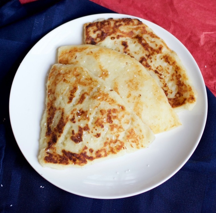 Potato scones in a plate. 