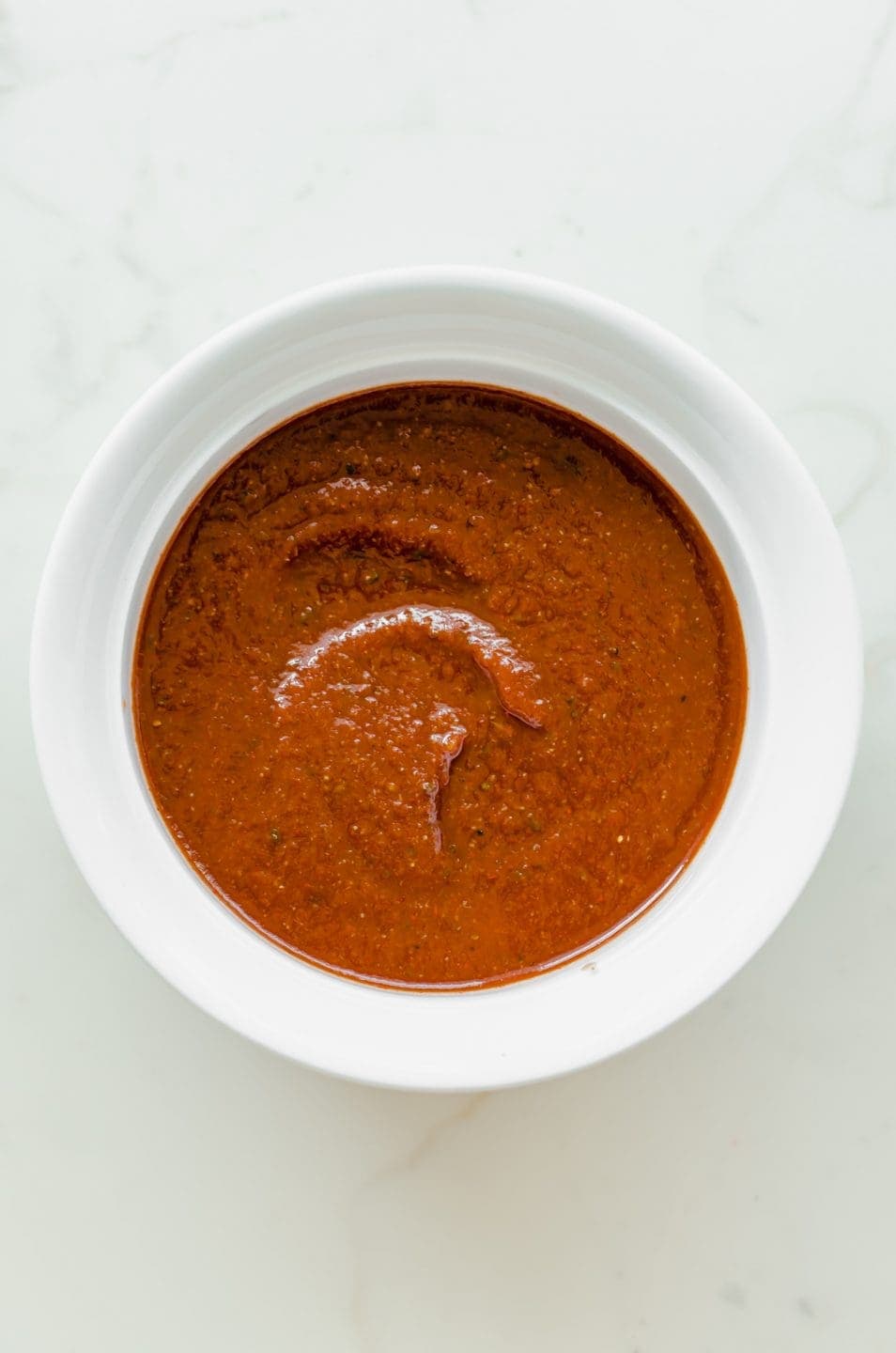 Bowl of spicy homemade taco sauce