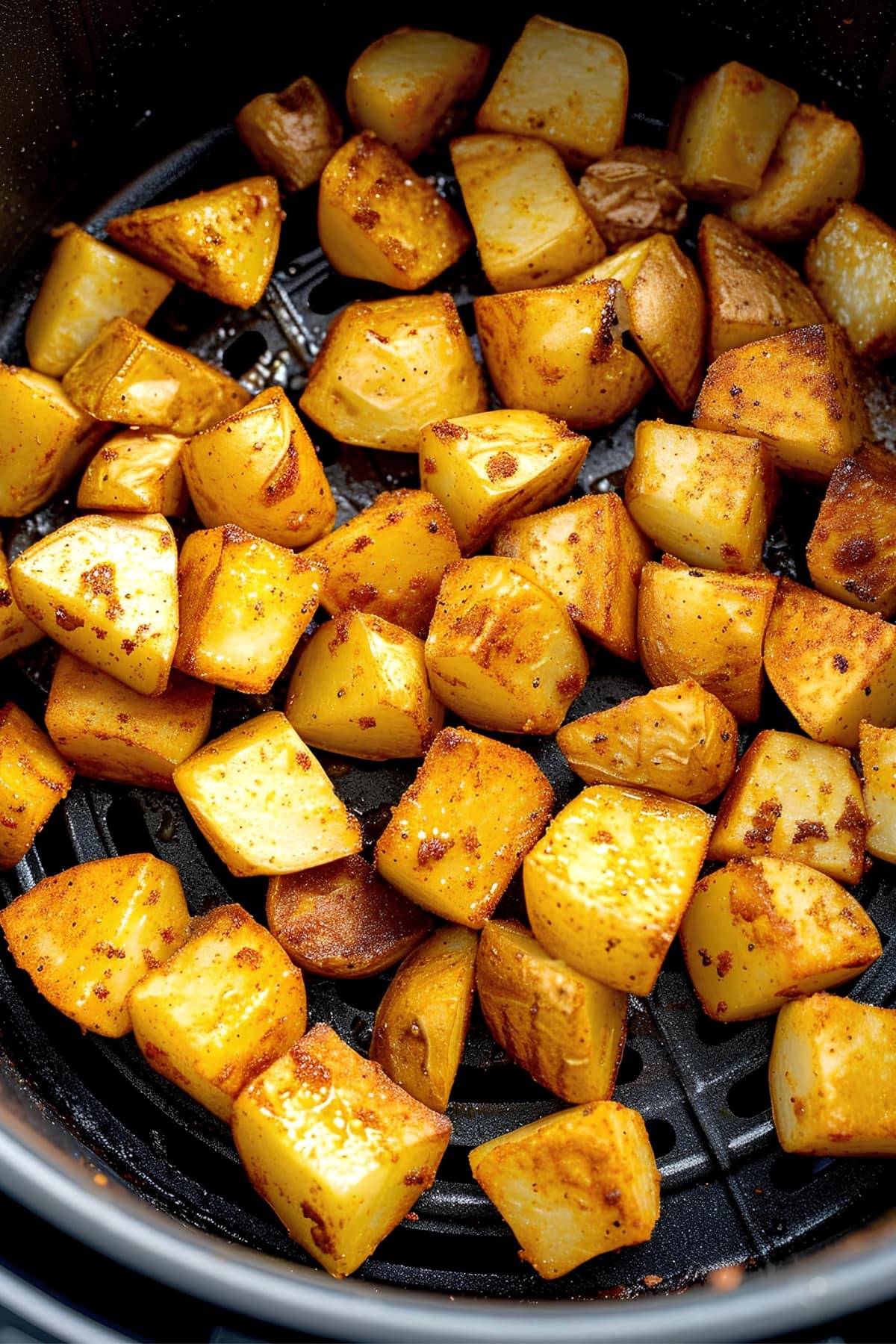 Breakfast Potatoes in an Air Fryer, Top View