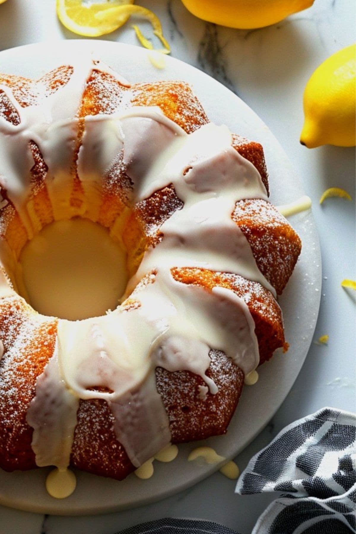 Lemon Pound Cake, Top View