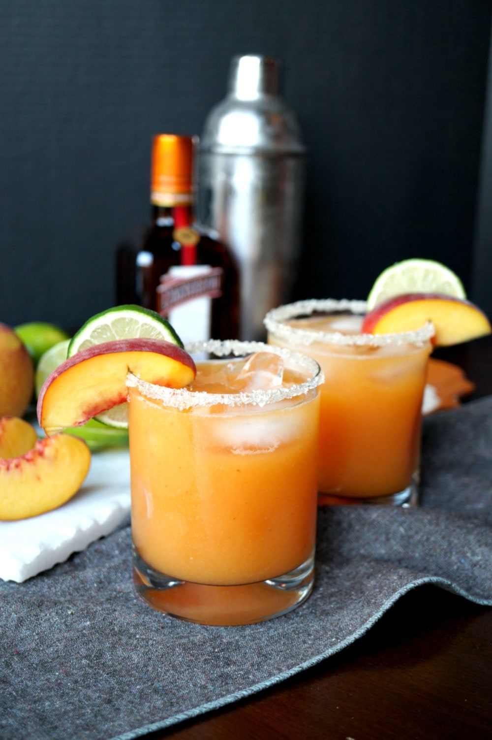 Peach and Lime Margaritas