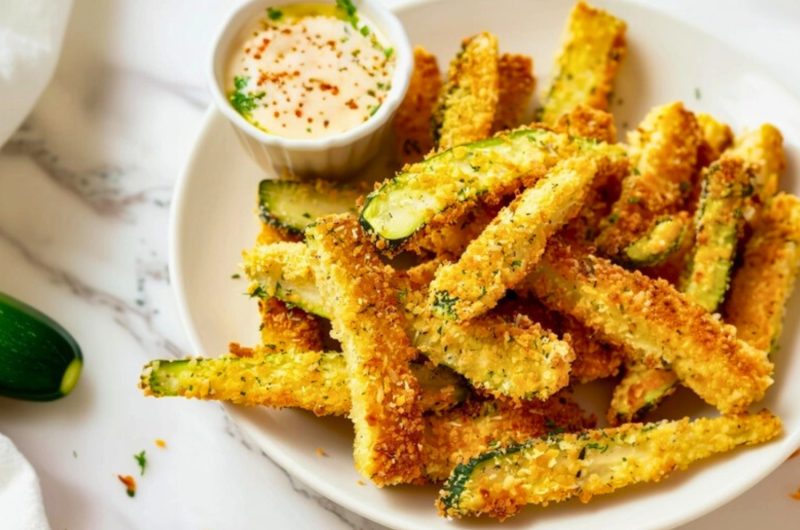 Easy Air Fryer Zucchini Fries (Extra Crispy Recipe)