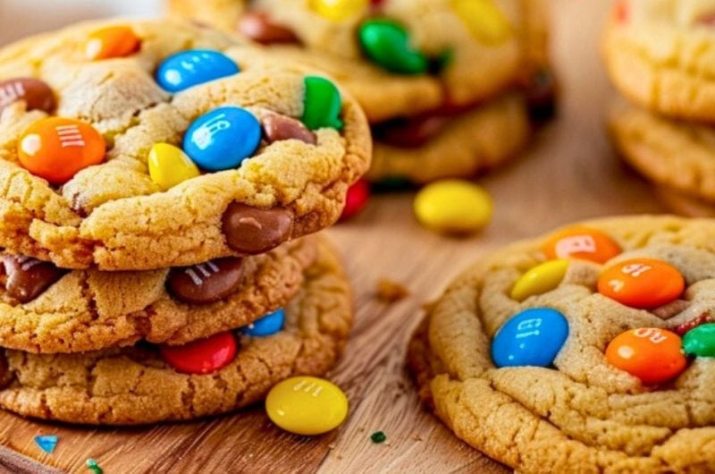 Soft and Chewy M&M Cookies