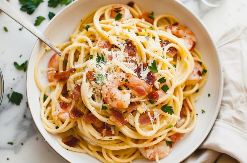 Creamy Shrimp Carbonara