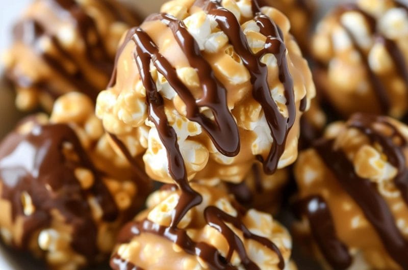 Peanut Butter Popcorn Balls