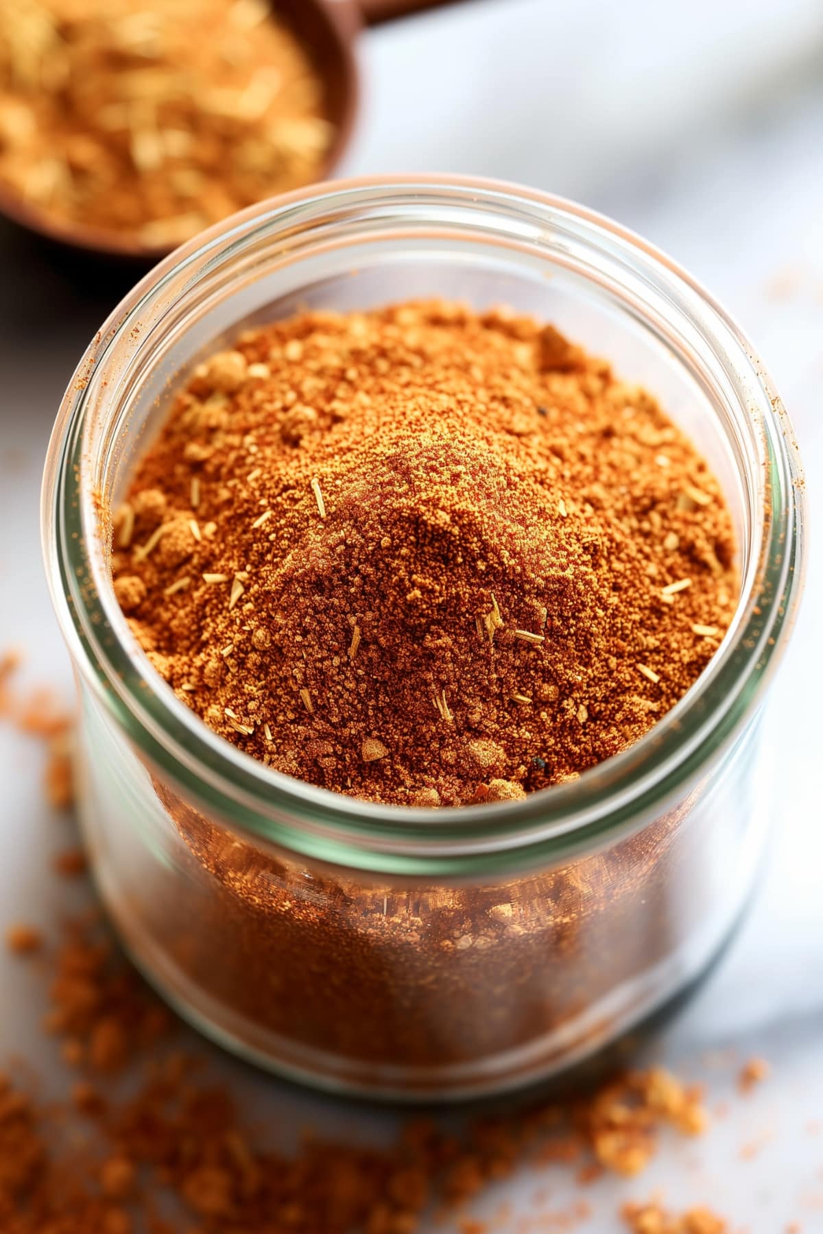 Homemade Raw and Organic Old Bay Seasoning in a Glass Jar