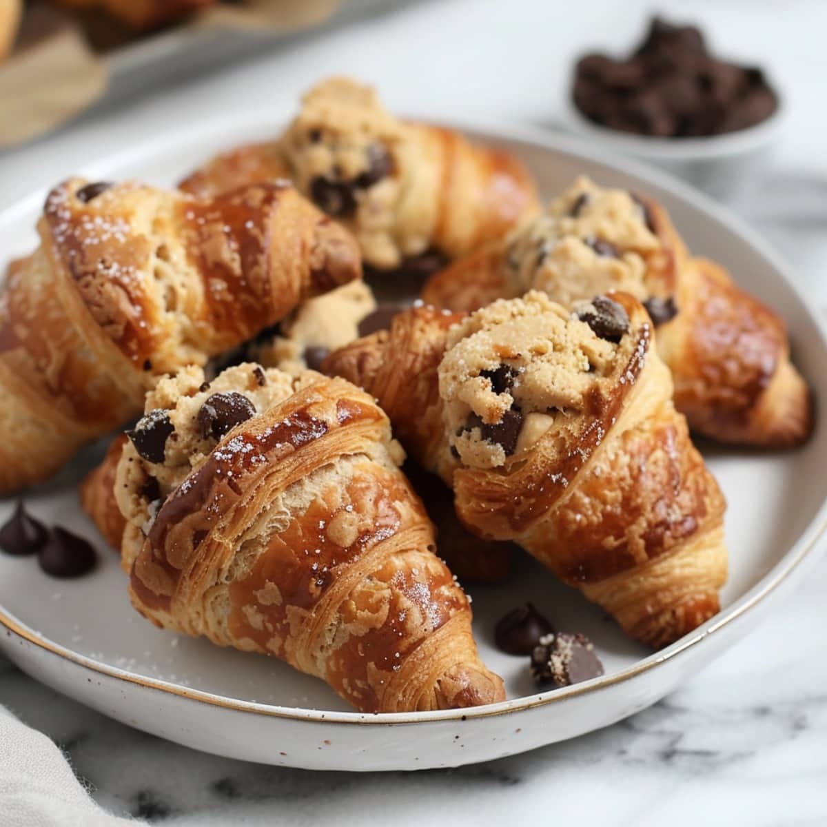 Cookie Croissants on a plate