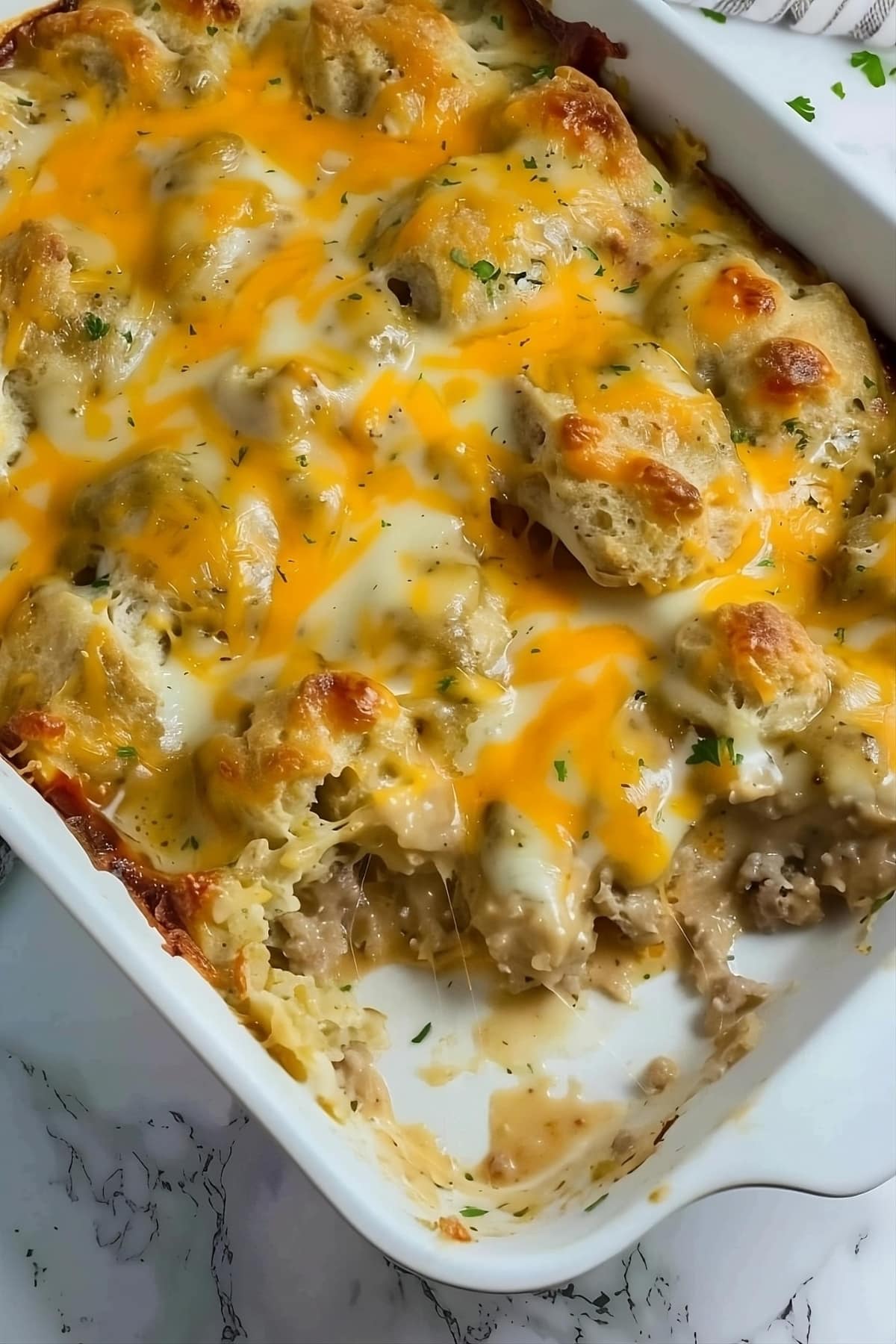 Biscuits and gravy casserole