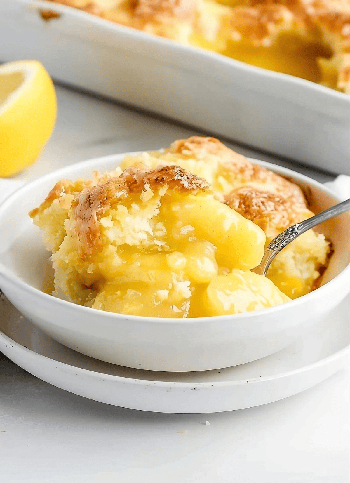 Bowl of Lemon Cobbler