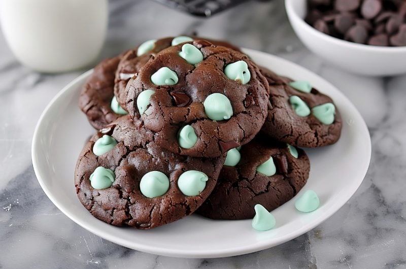 Chocolate Mint Chip Cookies