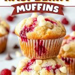 White chocolate raspberry muffins.