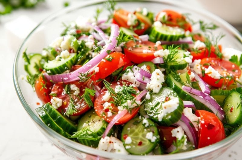 Cucumber Tomato Feta Salad