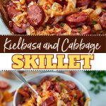 Kielbasa and cabbage skillet.